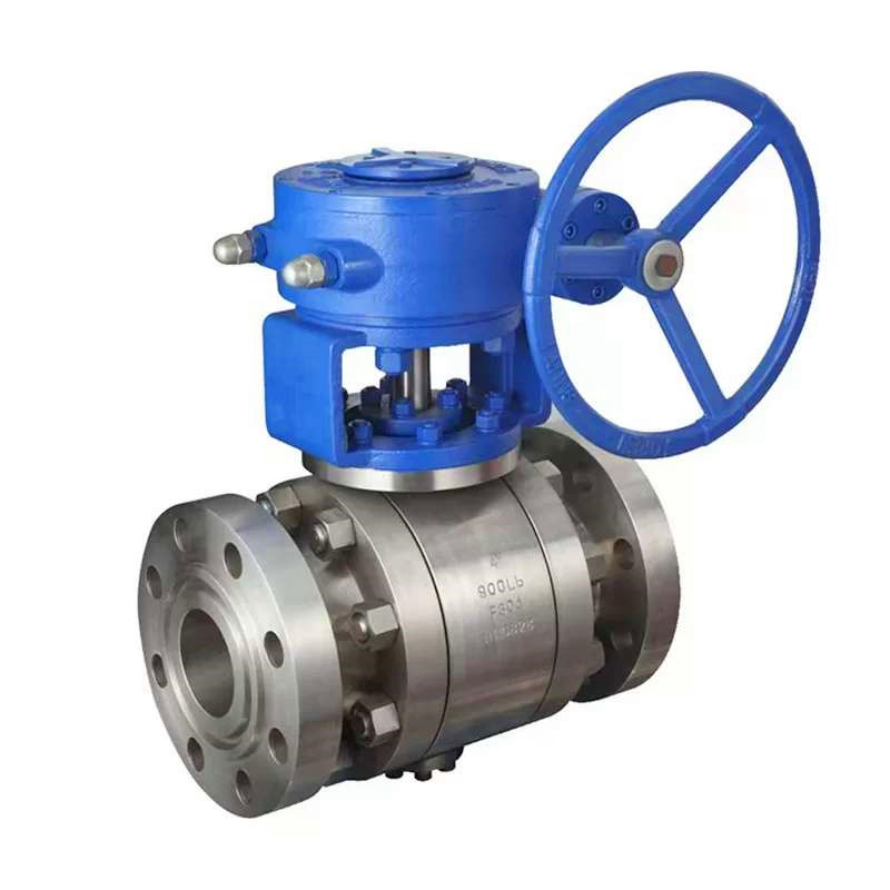 जाली स्टेनलेस स्टील 3 टुकड़ा निकला हुआ किनारा ट्रुनियन बॉल वाल्व