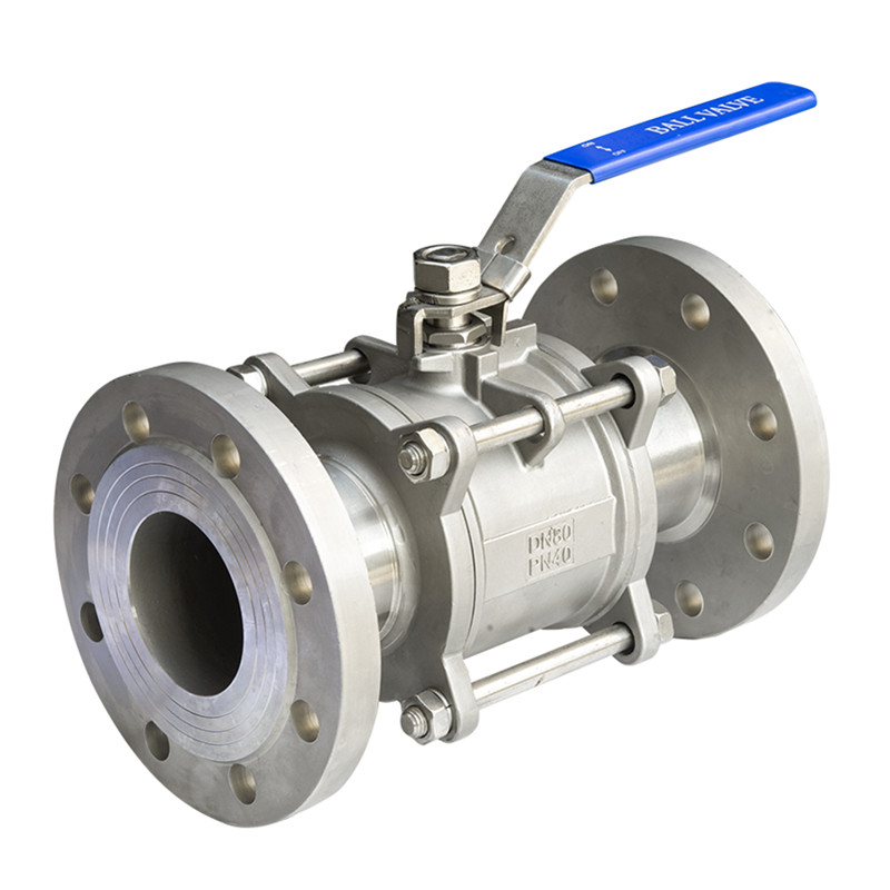 DIN/en flanged 3-पीस स्टेनलेस स्टील बॉल वाल्व PN40