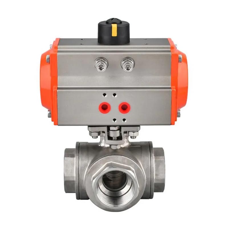 Stainless Steel Three Way Internal Thread Ball Valve