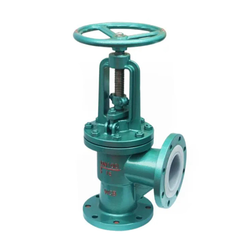 PTFE PFA लाइनेड एंगल टाइप ग्लोब वाल्व